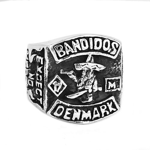 Denmark Bandits Ring Stainless Steel Bandidos Ring SWR0632 - Click Image to Close